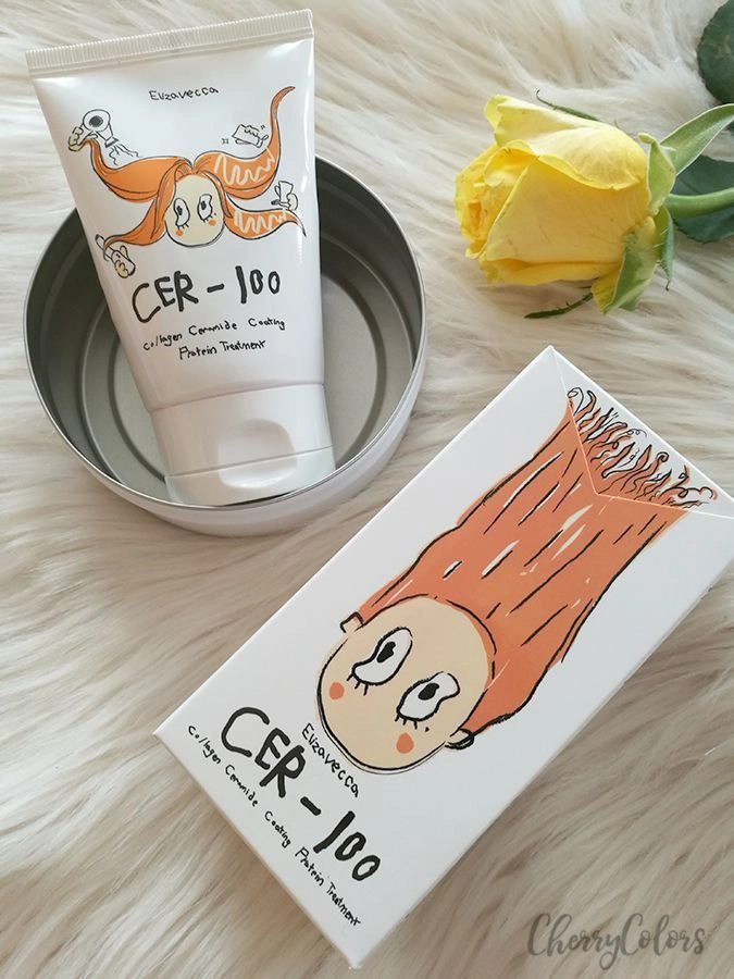 تریتمنت/ماسک مو (داخل حمام) کلاژن و سراماید از برند الیزاوکاELIZAVECCA cer-100 collagen ceramide coating protein hair treatment