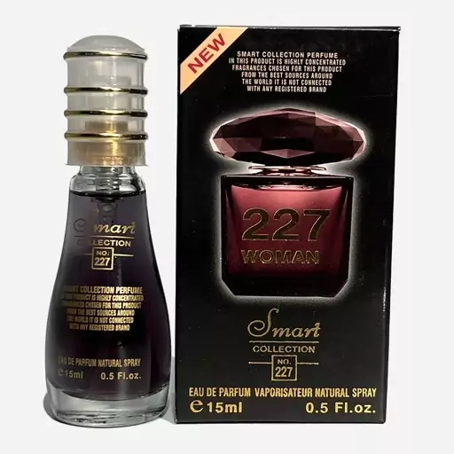 ادکلن ورساچ کریستال نویر ۱۵ میل اسمارت کالکشن شماره ۲۲۷ Smart Collection Versace Crystal Noir
