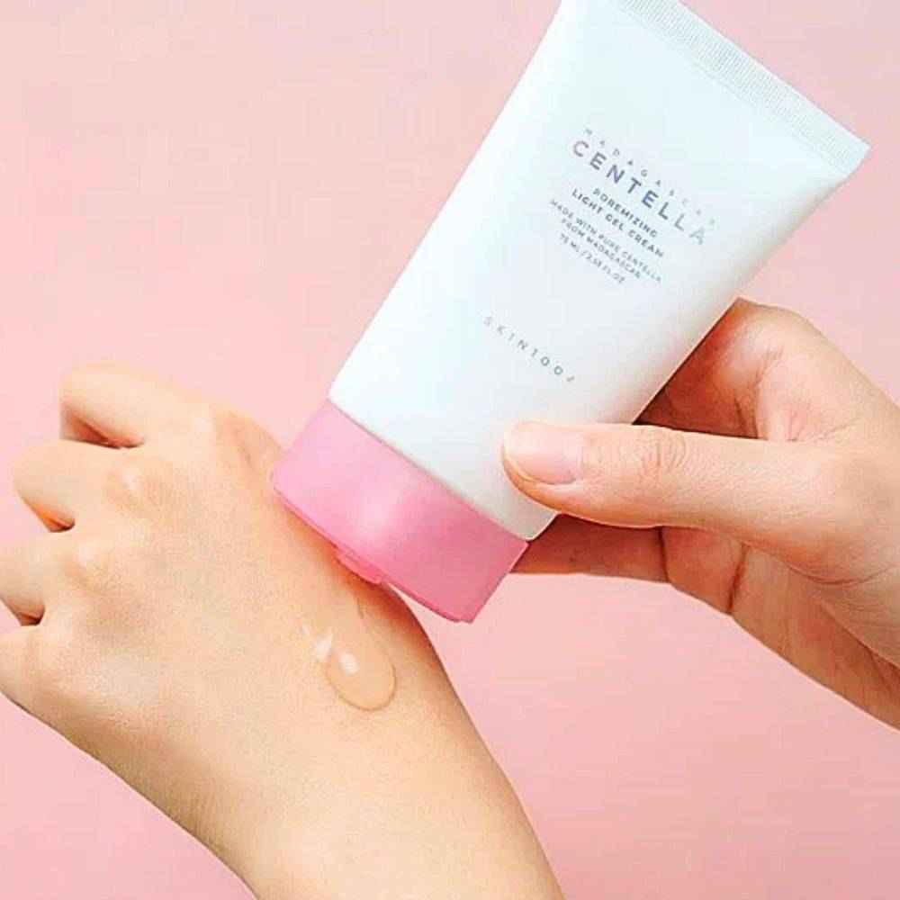 ژل کرم لایت کوچک کننده منافذ سنتلا ماداگاسکار اسکین1004 75میل SKIN1004 Madagascar Centella Poremizing Light Gel Cream