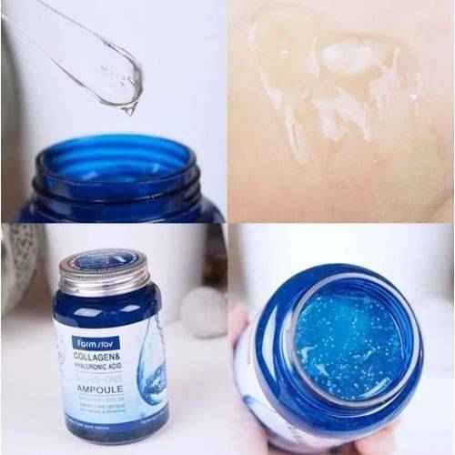 آمپول کلاژن فارم استی 250میل Farmstay Collagen & Hyaluronic Acid All in one Ampoule (250ml)