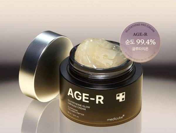 کرم کپسولی روشن کننده و جوانساز گلوتاتیون برند مدیکیوب 50میل Medicube age_r glutathion capsule cream